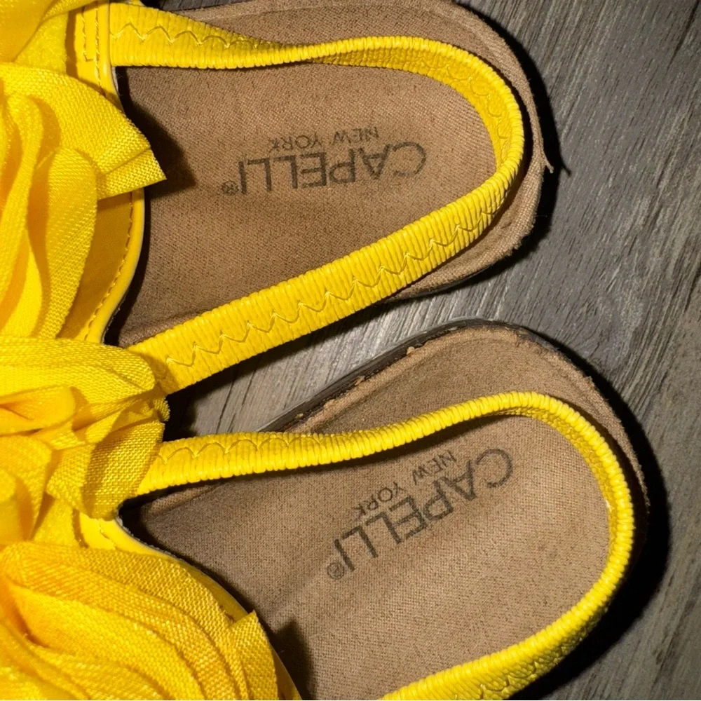 Capelli of New York Yellow Floral Kids Sandals